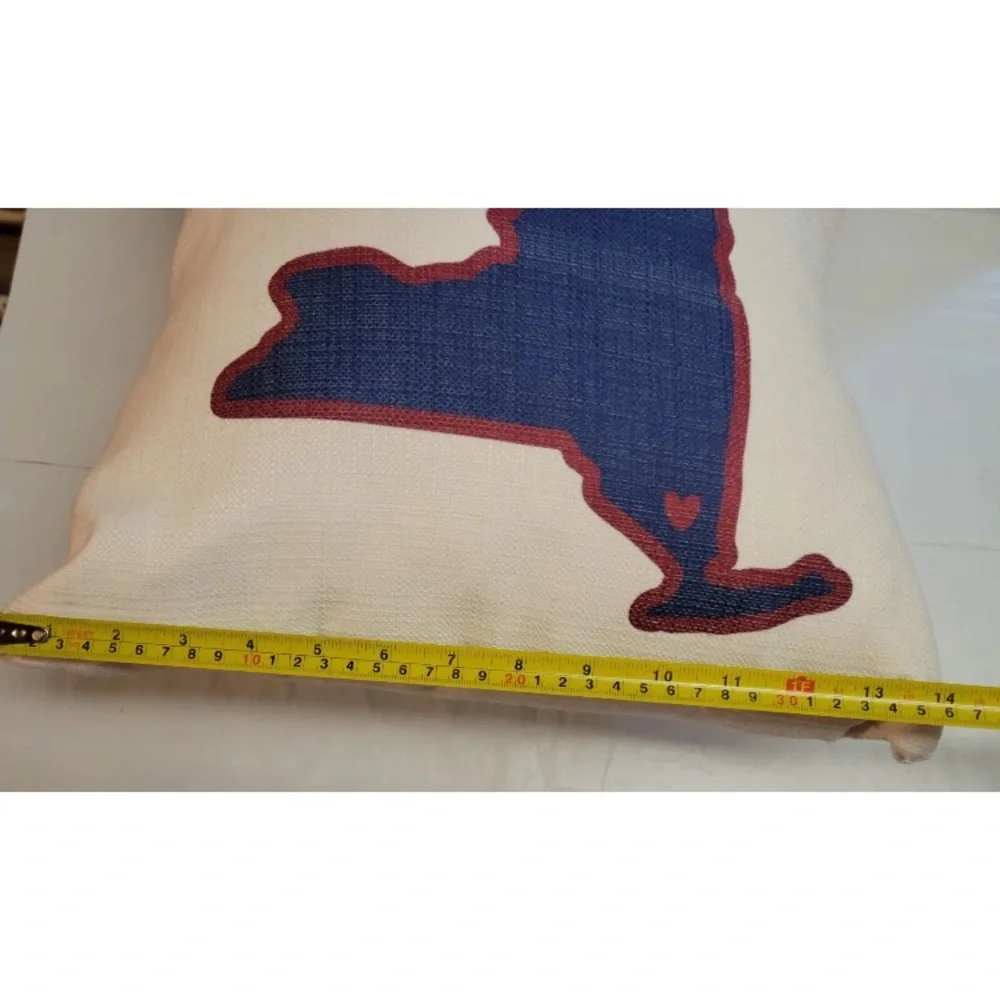 Lucky Bird Home Pillow “Born to Tailgate” New York State  Toss Throw Decor NWOT